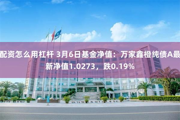 配资怎么用杠杆 3月6日基金净值：万家鑫橙纯债A最新净值1.0273，跌0.19%