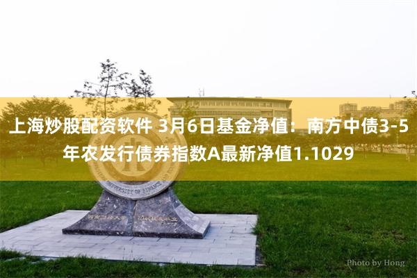 上海炒股配资软件 3月6日基金净值：南方中债3-5年农发行债券指数A最新净值1.1029