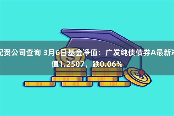 配资公司查询 3月6日基金净值：广发纯债债券A最新净值1.2507，跌0.06%