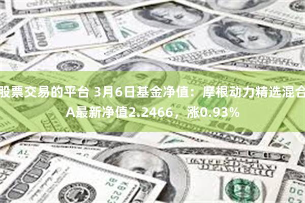 股票交易的平台 3月6日基金净值：摩根动力精选混合A最新净值2.2466，涨0.93%