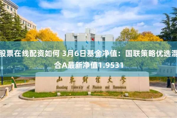 股票在线配资如何 3月6日基金净值：国联策略优选混合A最新净值1.9531