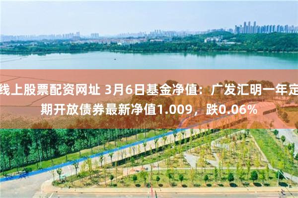 线上股票配资网址 3月6日基金净值：广发汇明一年定期开放债券最新净值1.009，跌0.06%