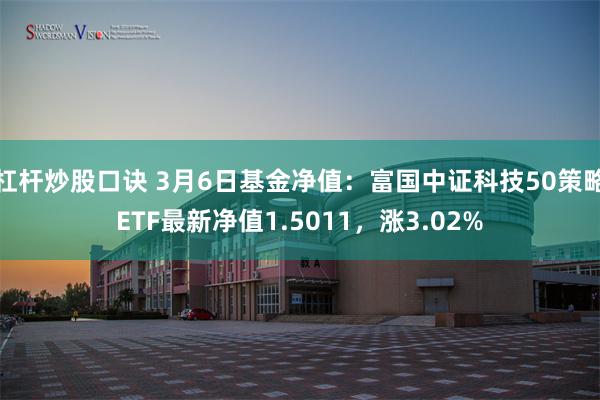 杠杆炒股口诀 3月6日基金净值：富国中证科技50策略ETF最新净值1.5011，涨3.02%