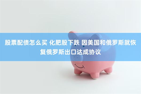 股票配债怎么买 化肥股下跌 因美国和俄罗斯就恢复俄罗斯出口达成协议