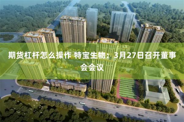 期货杠杆怎么操作 特宝生物：3月27日召开董事会会议