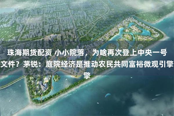 珠海期货配资 小小院落，为啥再次登上中央一号文件？茅锐：庭院经济是推动农民共同富裕微观引擎