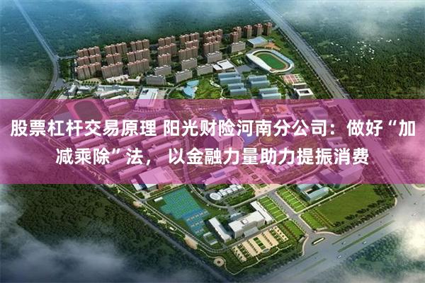 股票杠杆交易原理 阳光财险河南分公司：做好“加减乘除”法， 以金融力量助力提振消费