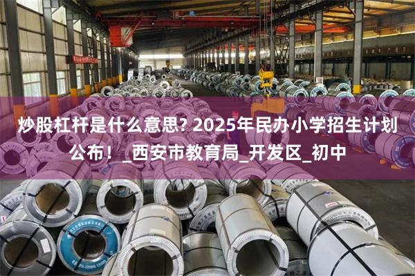 炒股杠杆是什么意思? 2025年民办小学招生计划公布！_西安市教育局_开发区_初中