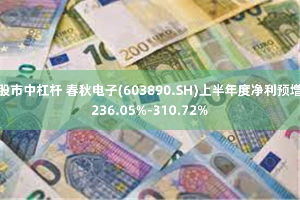 股市中杠杆 春秋电子(603890.SH)上半年度净利预增236.05%-310.72%
