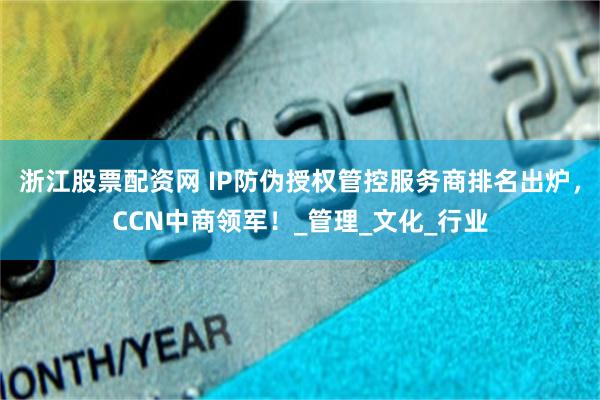 浙江股票配资网 IP防伪授权管控服务商排名出炉，CCN中商领军！_管理_文化_行业