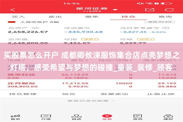 买股票怎么开户 成都卿攸涞服饰集合店点亮梦想之灯塔，感受希望与梦想的碰撞_童装_装修_顾客