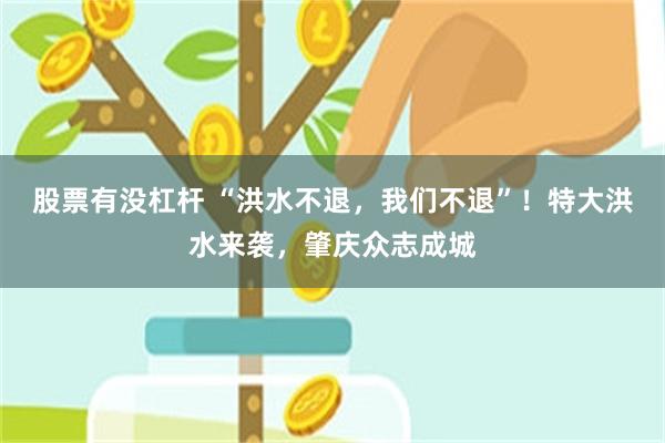 股票有没杠杆 “洪水不退，我们不退”！特大洪水来袭，肇庆众志成城