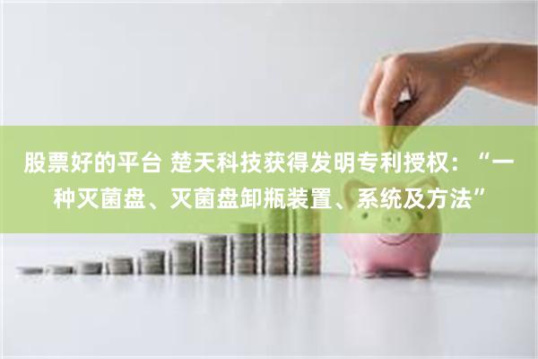 股票好的平台 楚天科技获得发明专利授权：“一种灭菌盘、灭菌盘卸瓶装置、系统及方法”