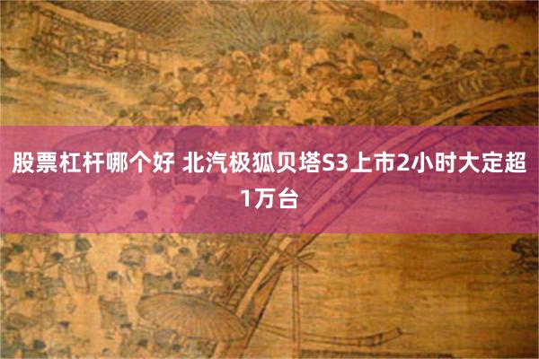 股票杠杆哪个好 北汽极狐贝塔S3上市2小时大定超1万台