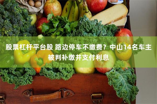 股票杠杆平台股 路边停车不缴费？中山14名车主被判补缴并支付利息