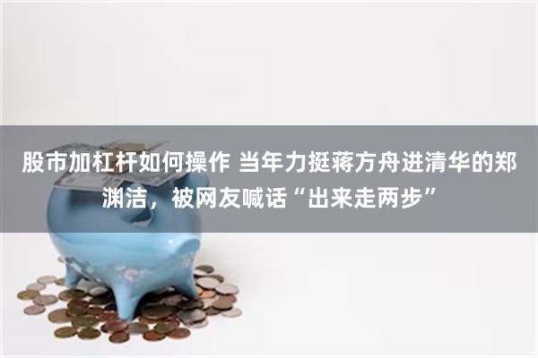 股市加杠杆如何操作 当年力挺蒋方舟进清华的郑渊洁，被网友喊话“出来走两步”