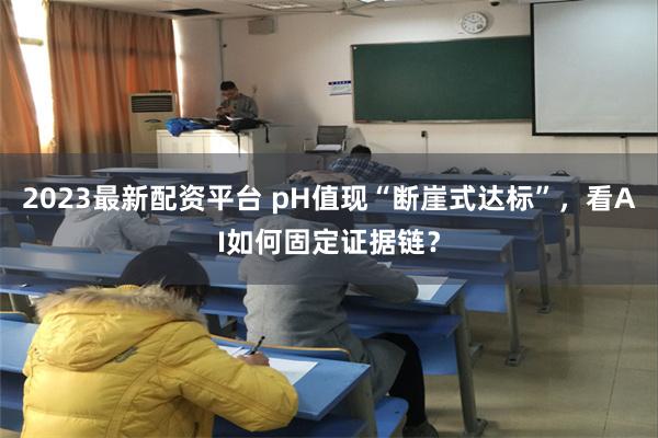 2023最新配资平台 pH值现“断崖式达标”，看AI如何固定证据链？