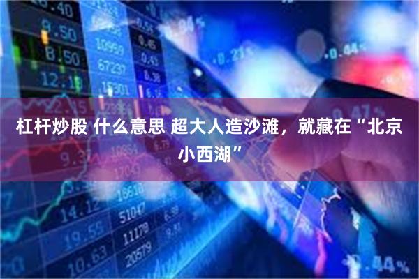 杠杆炒股 什么意思 超大人造沙滩,就藏在“北京小西湖”
