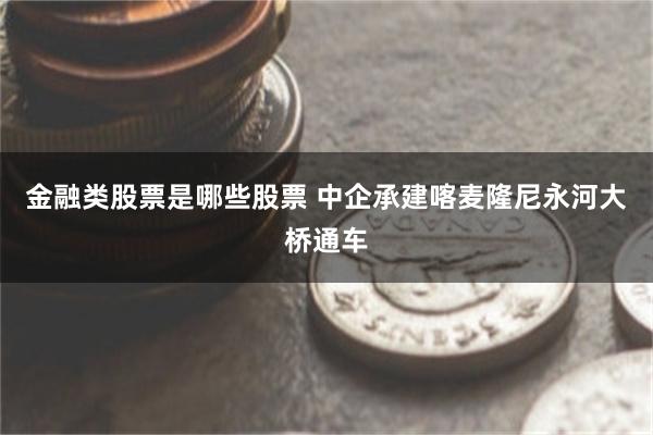 金融类股票是哪些股票 中企承建喀麦隆尼永河大桥通车