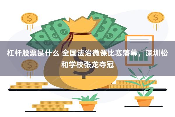 杠杆股票是什么 全国法治微课比赛落幕，深圳松和学校张龙夺冠