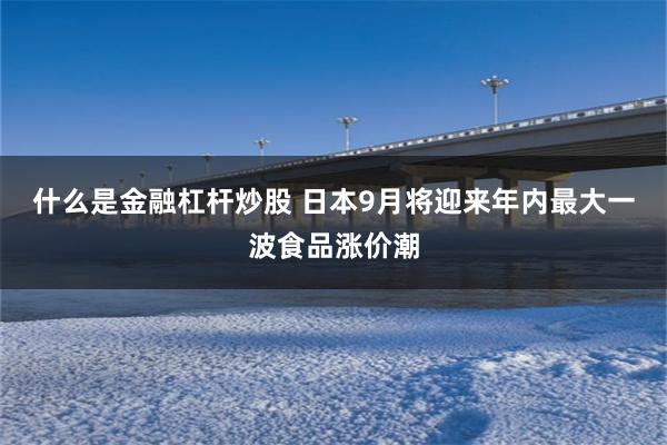 什么是金融杠杆炒股 日本9月将迎来年内最大一波食品涨价潮